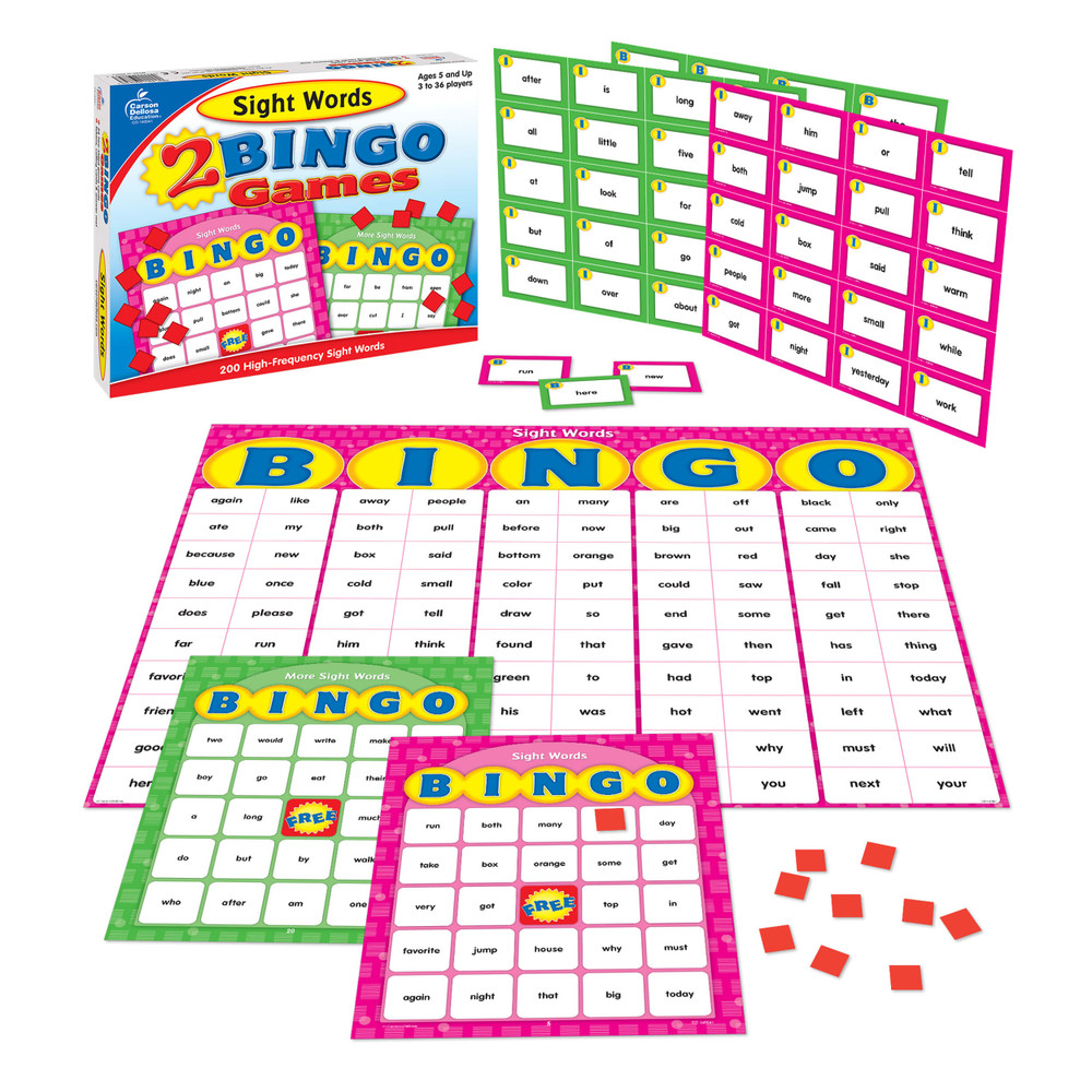 Grade K-2 Sight Words Bingo