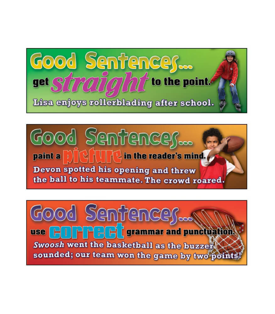 Good Sentences Mini Bulletin Board Set Grade 4-8