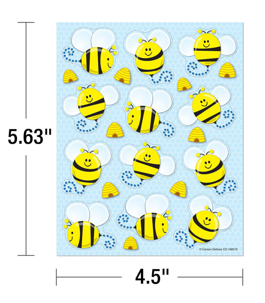 Carson Dellosa Bees Shape Stickers