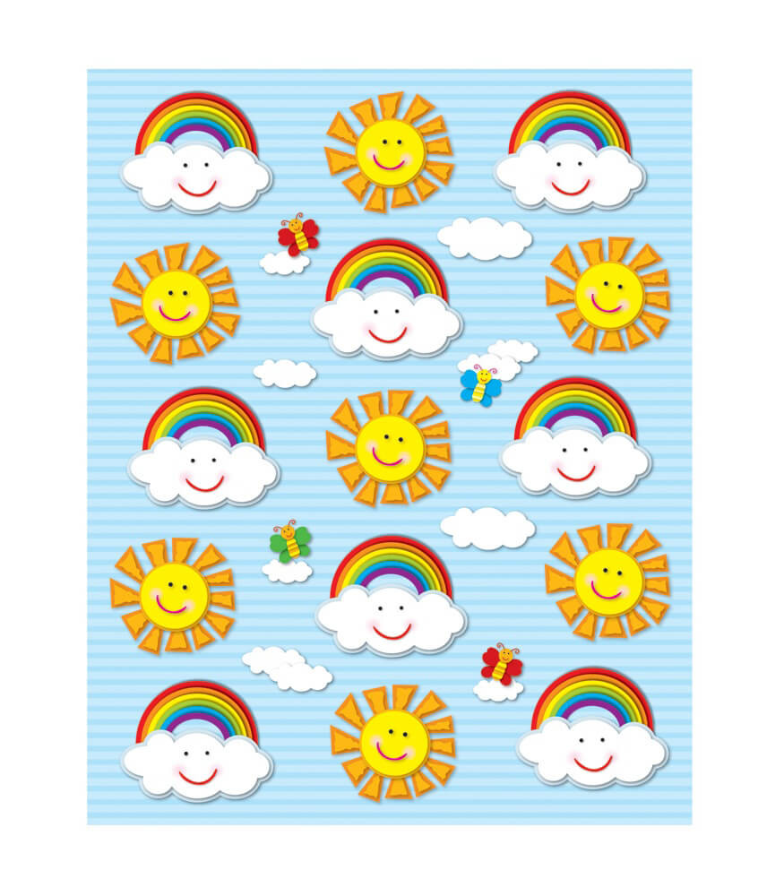 Suns & Rainbows Shape Stickers
