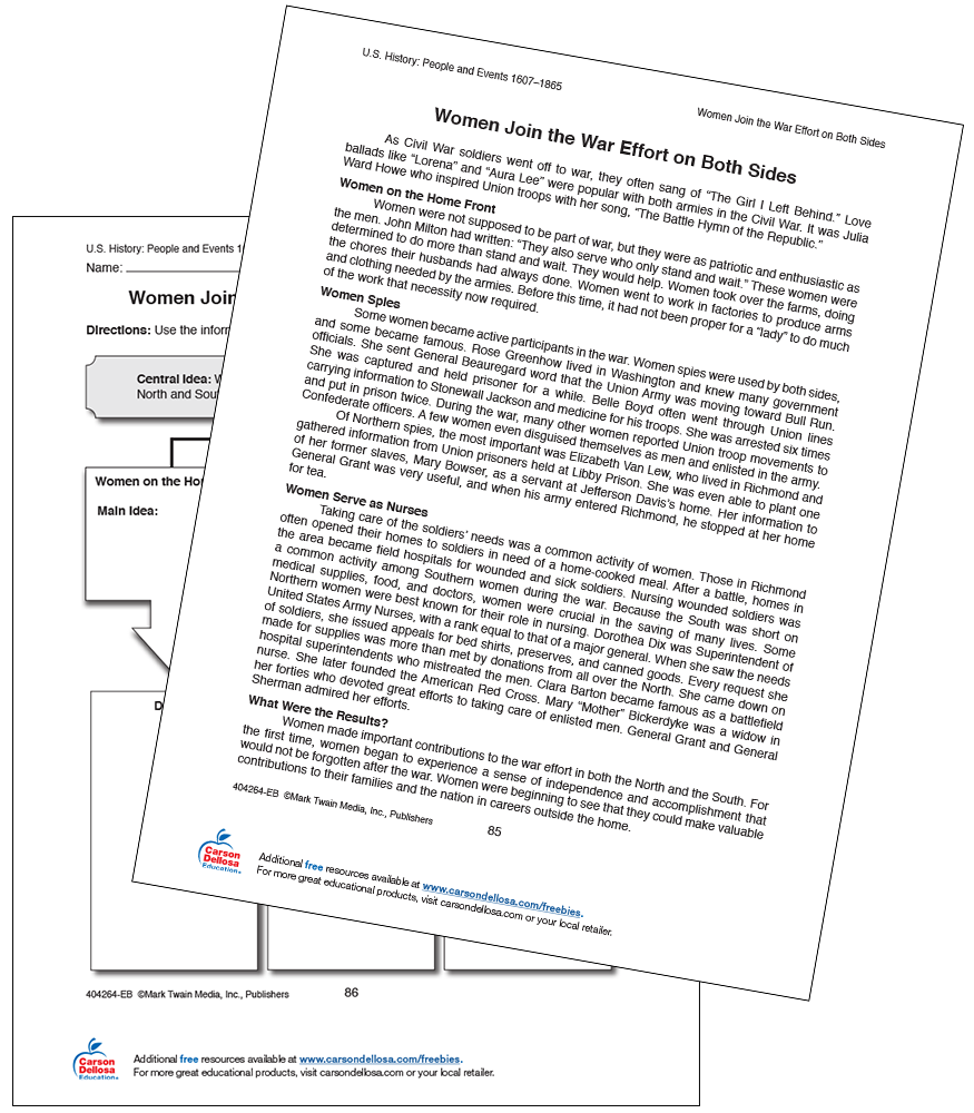 Free Women's History Month Printables | Carson Dellosa Education
