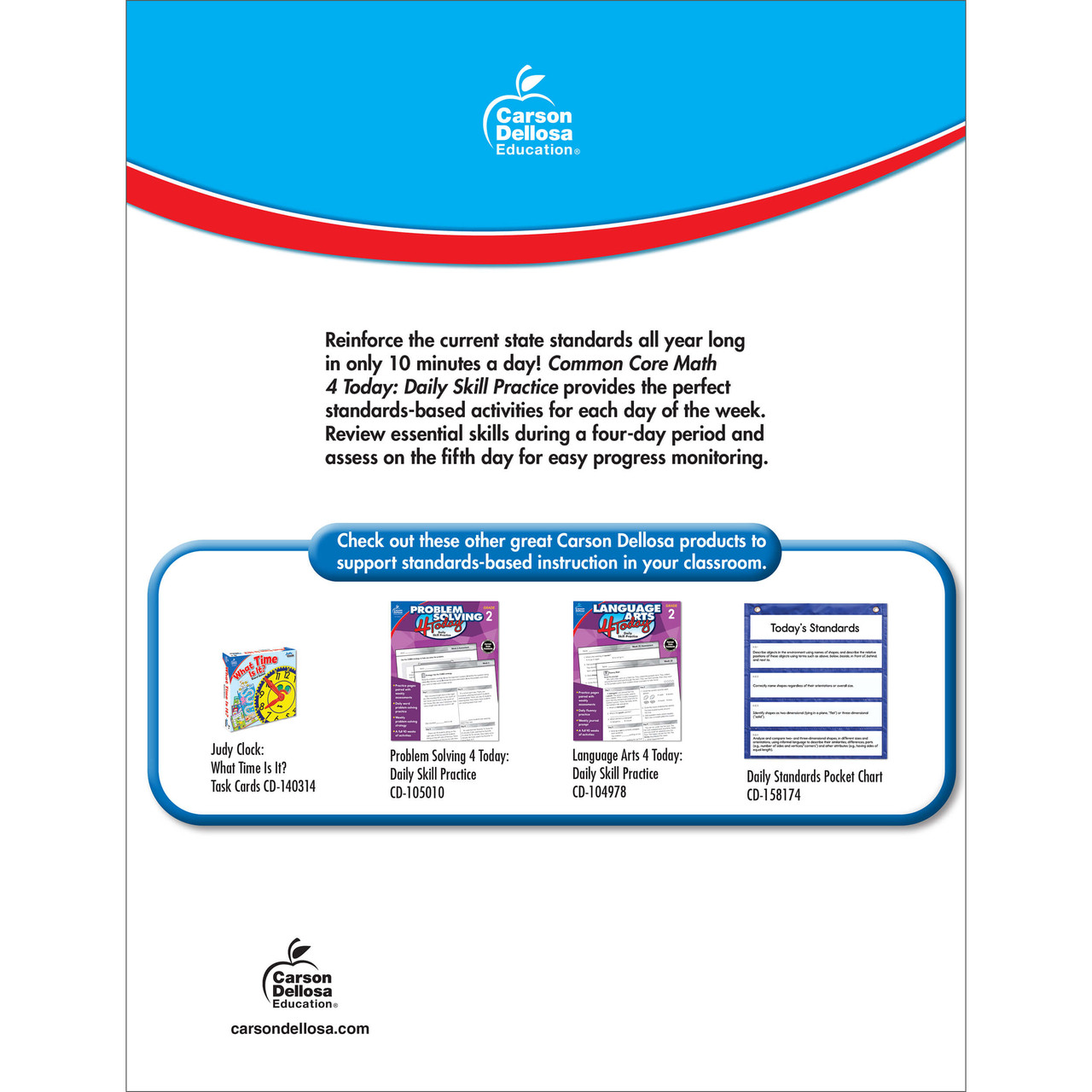 Grade 2 Common Core Math 4 Today Workbook eBook
