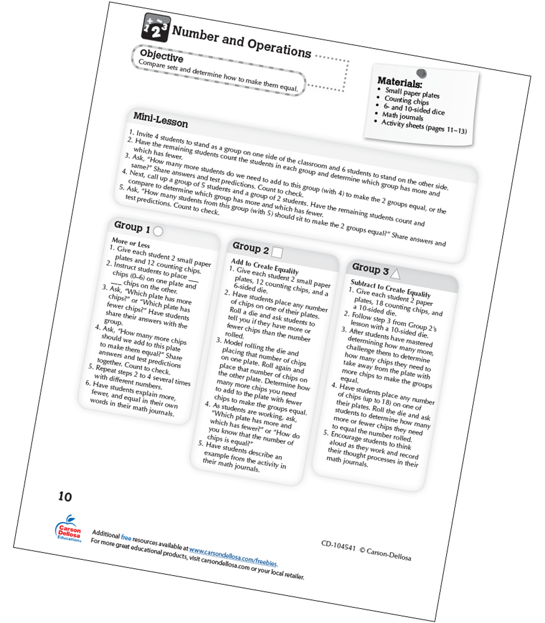 compare sets free printable carson dellosa