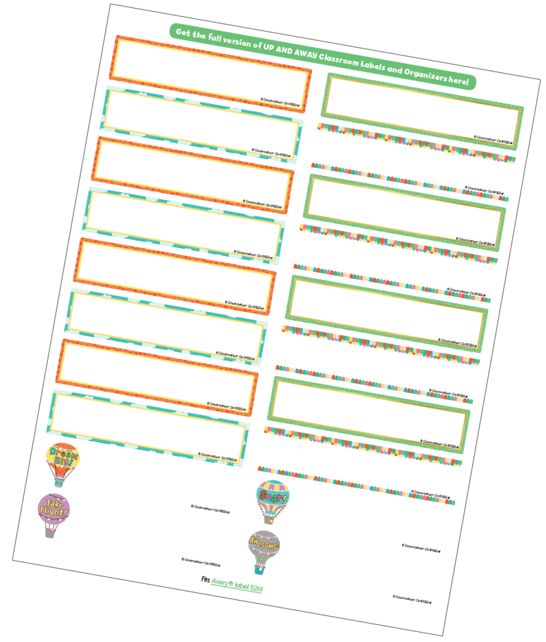 Up And Away Editable Labels Free Printable Carson Dellosa Up And Away Editable Labels Free Printable Carson Dellosa