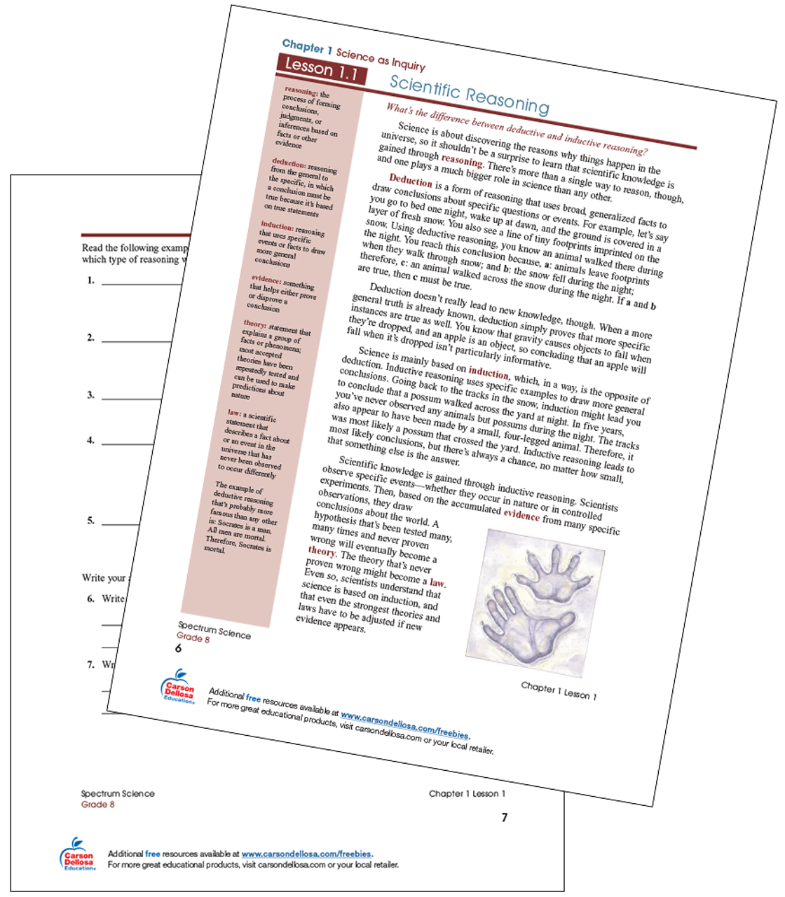 scientific reasoning free printable carson dellosa