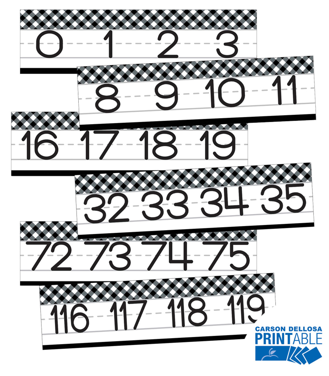 woodland whimsy number line 0 120 printable bulletin board set grade pk 2