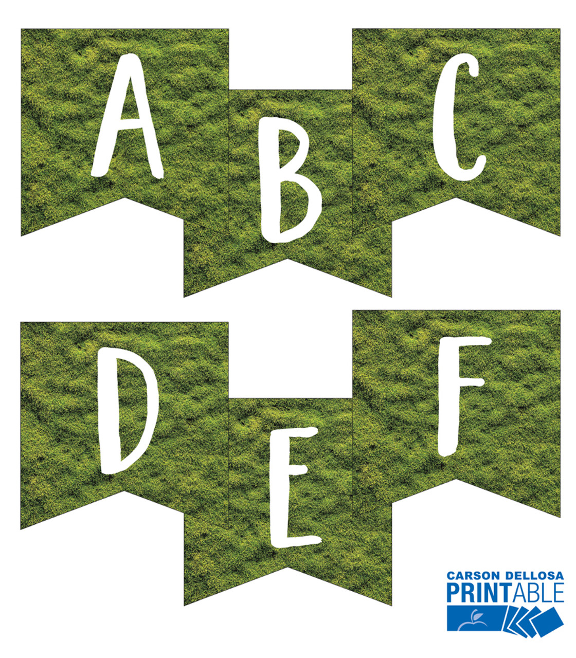 woodland whimsy alphabet letters moss printable pennants