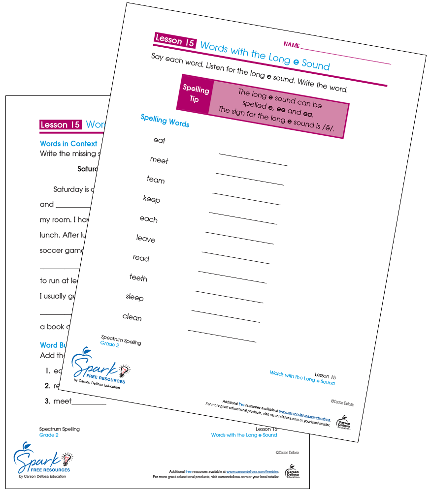 Spectrum Spelling Grade 2 Free Sample Carson Dellosa Spectrum spelling grade 2 free sample carson dellosa
