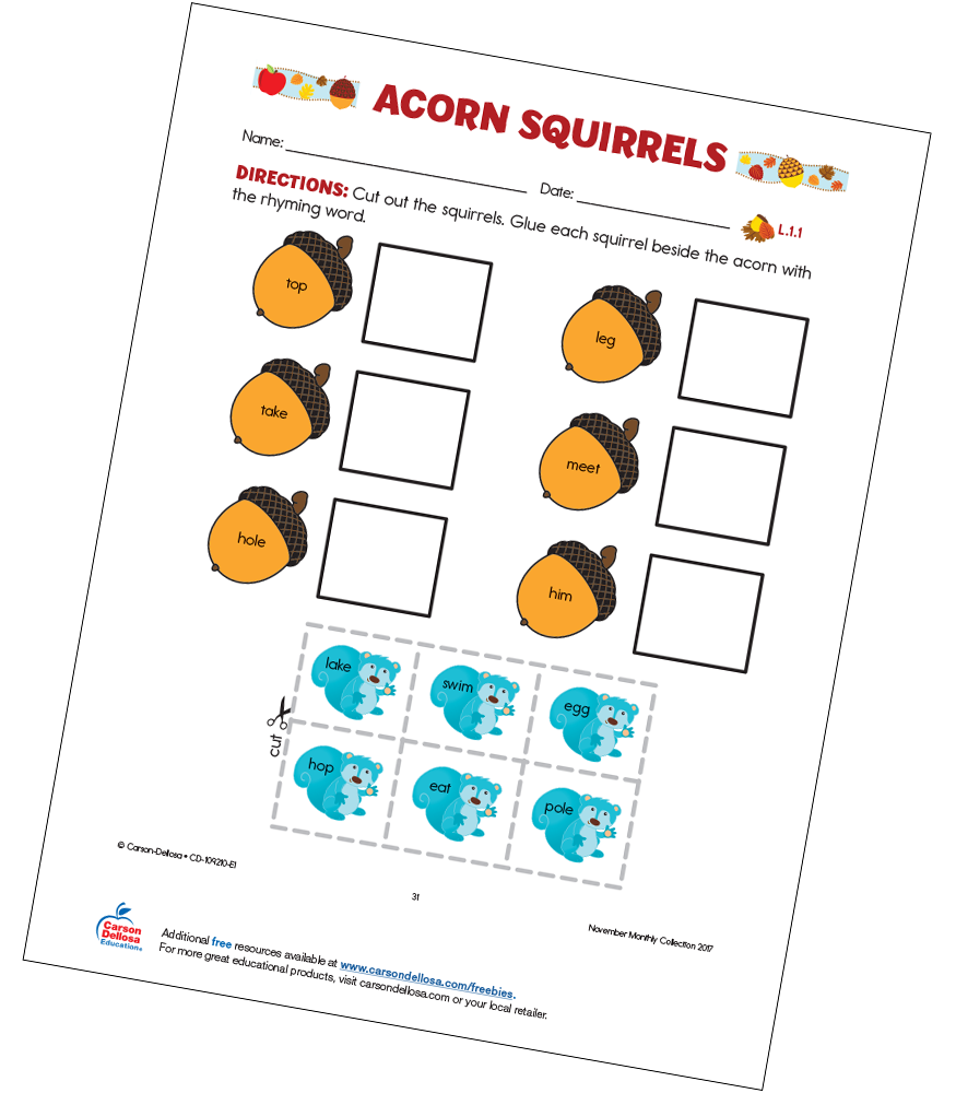 Free Fall Printables | Carson Dellosa Education
