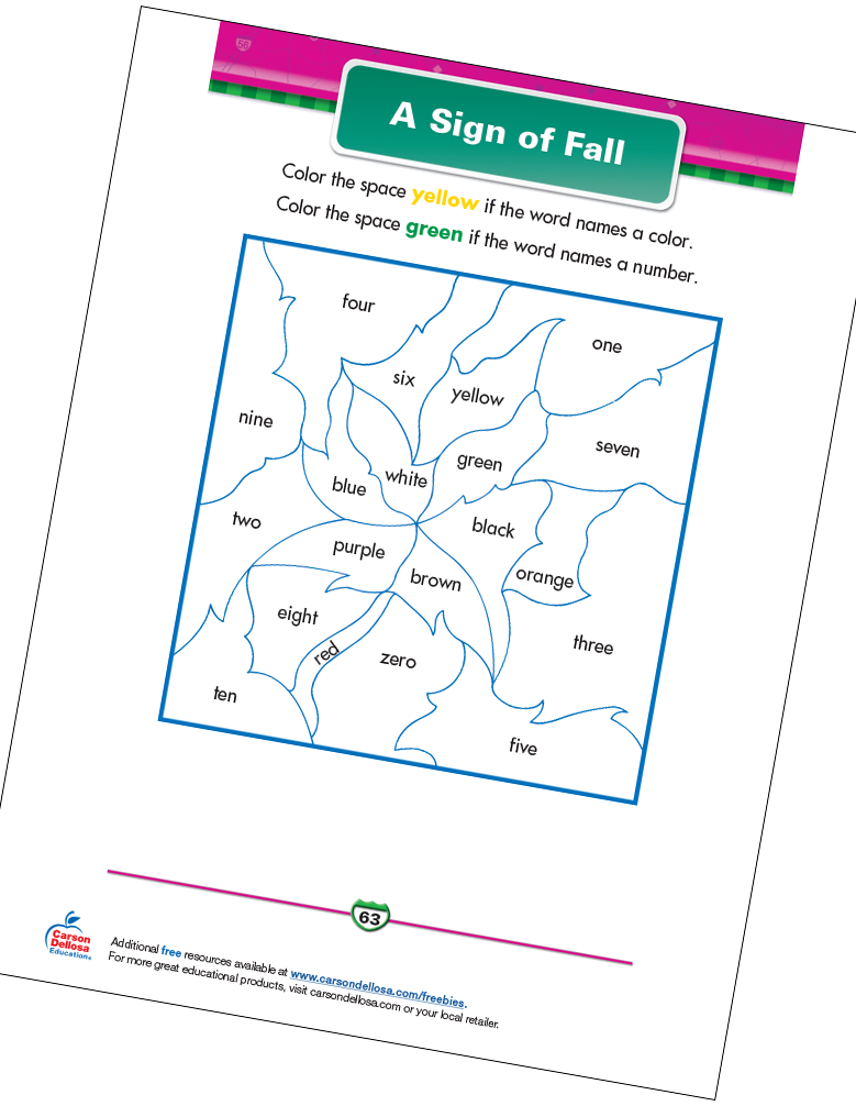 Free Fall Printables | Carson Dellosa Education