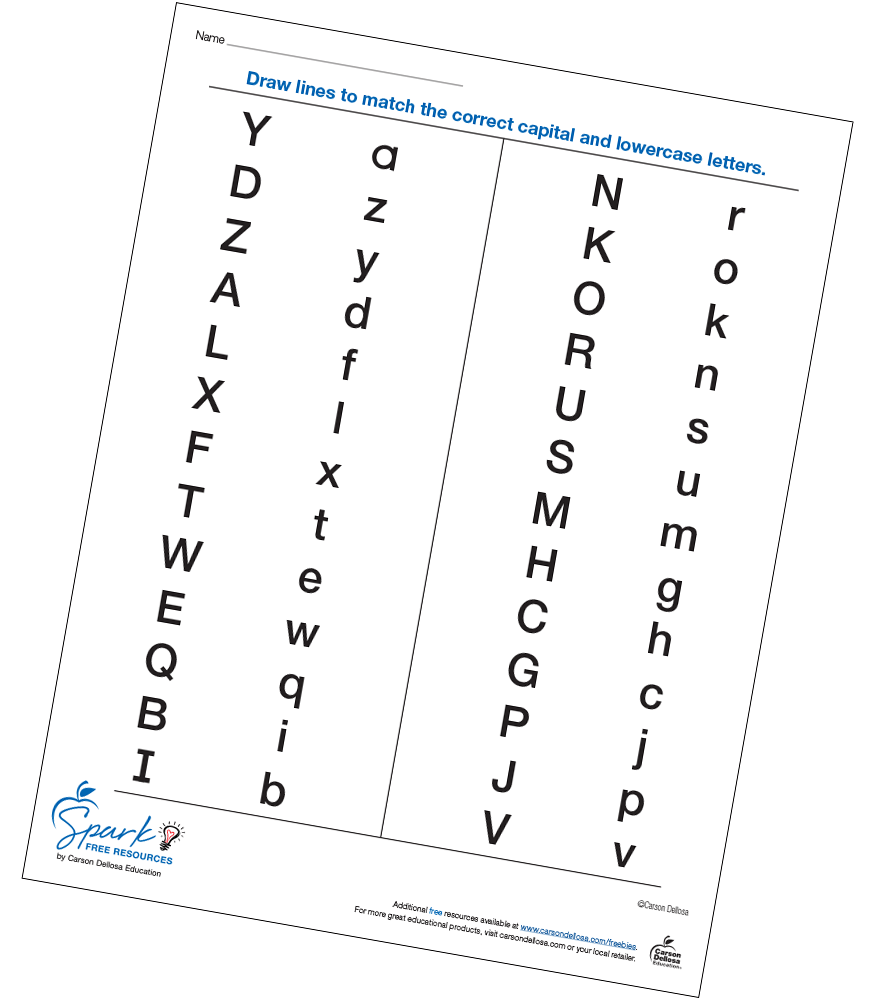Matching Letters Assessment Free Printable | Carson Dellosa