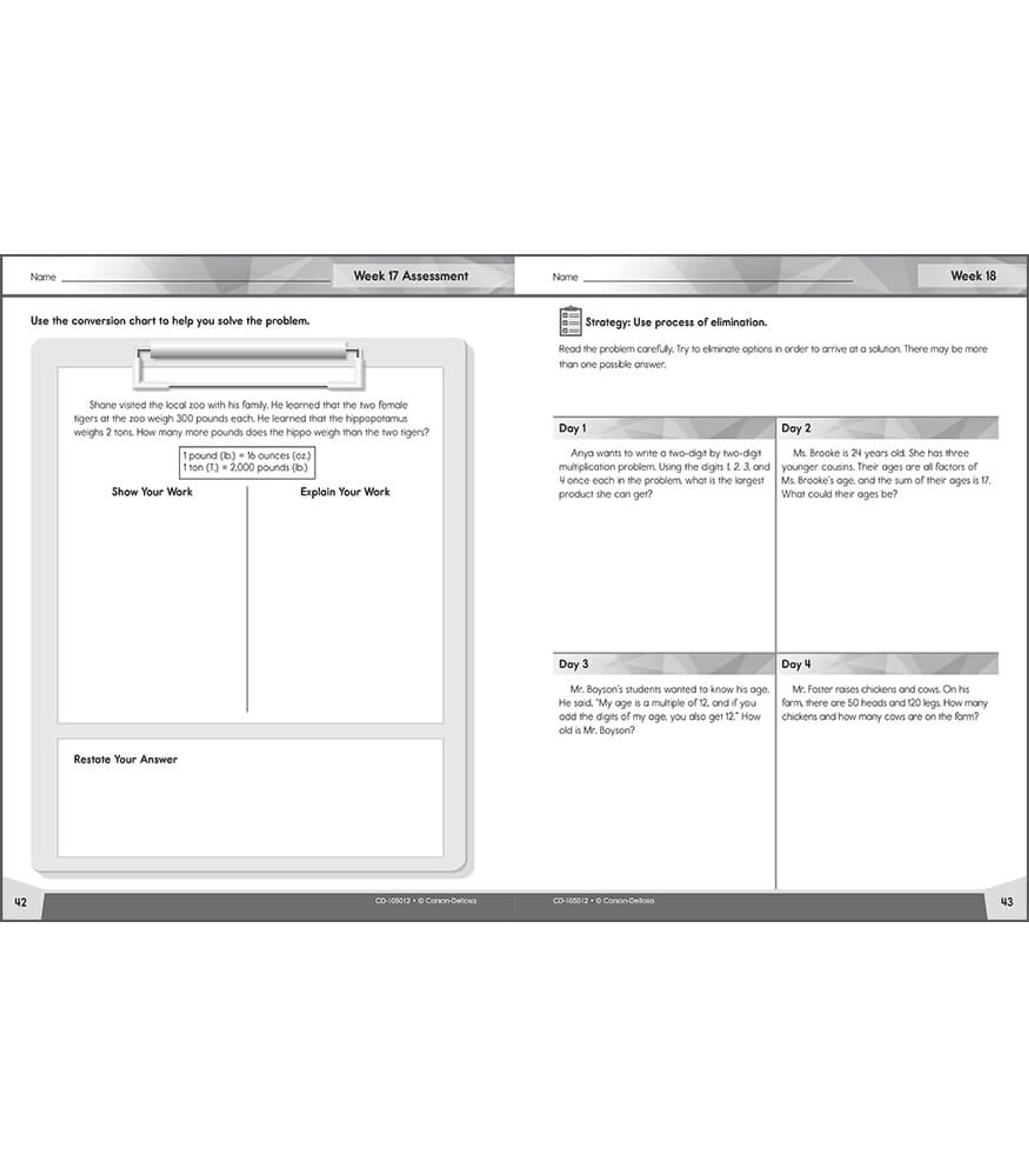 Problem Solving 4 Today Workbook Grade 4 eBook