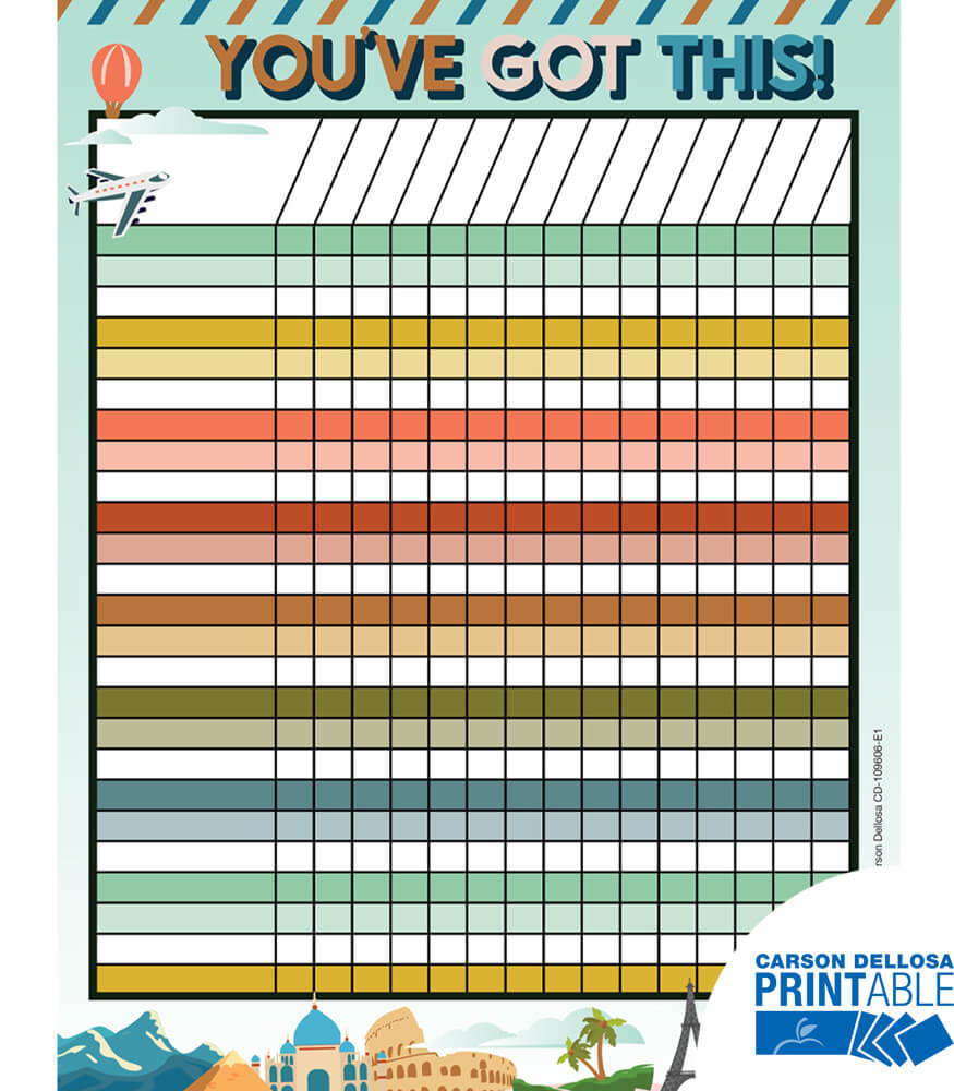 Let's Explore Chart and Printable Poster Set