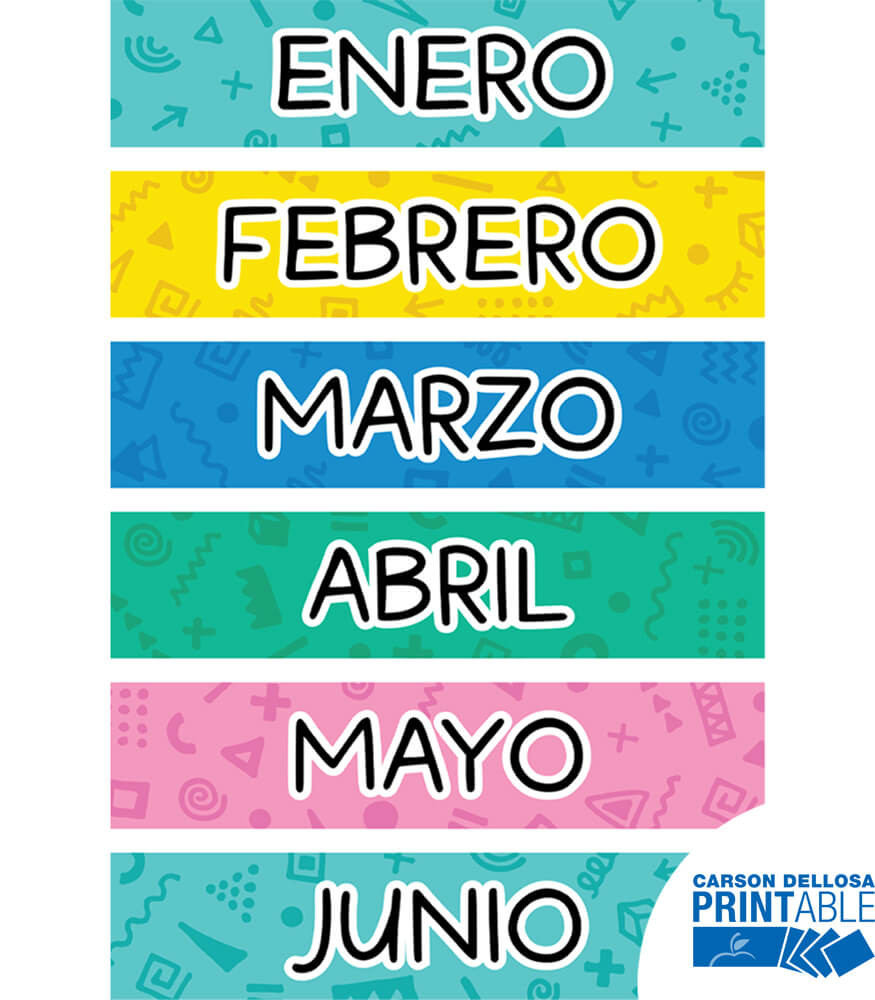 Happy Place Spanish Calendar Companion Printable Bulletin Board Set