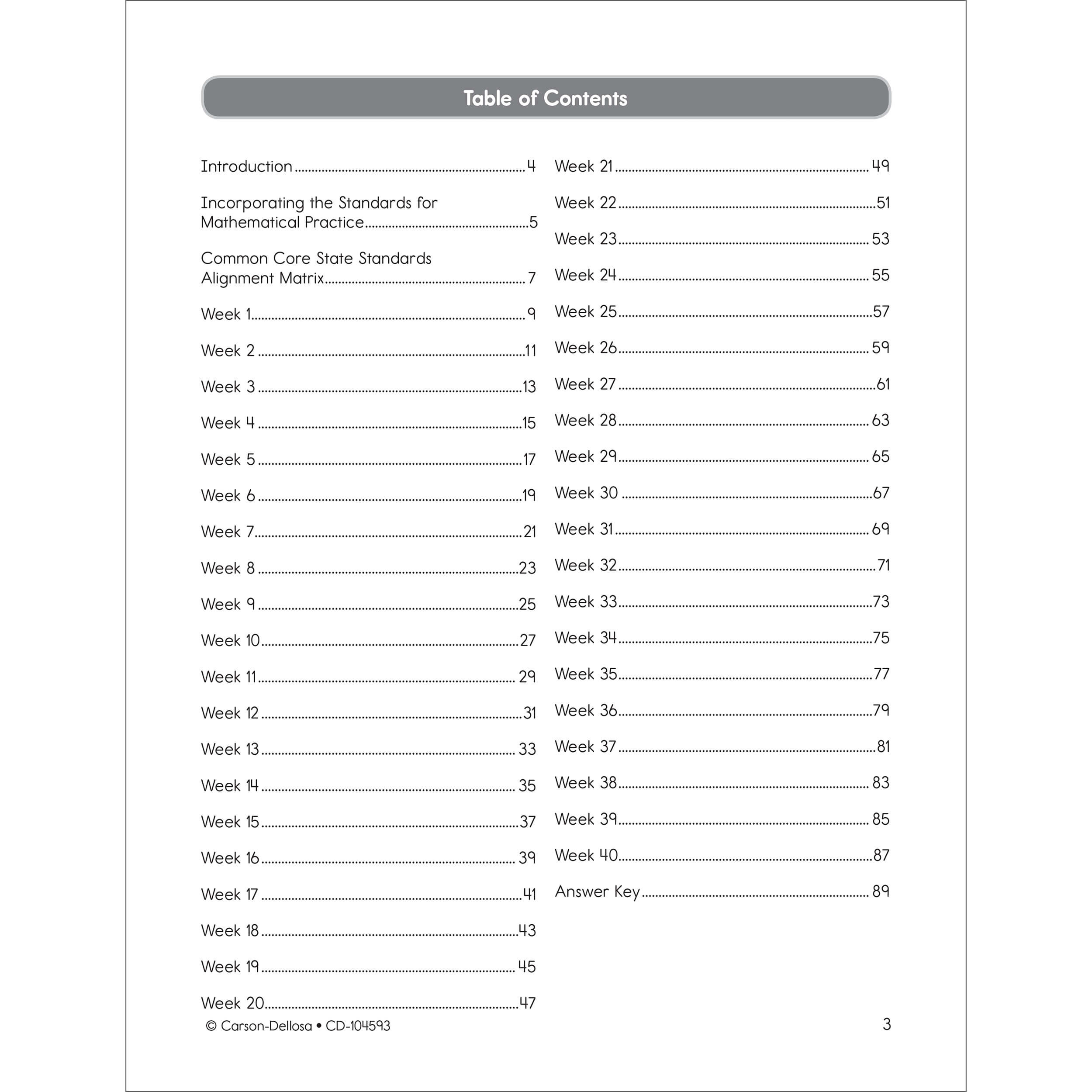 Grade 4 Common Core Math 4 Today Workbook eBook