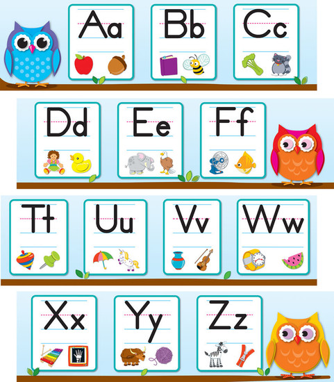 Colorful Owls Alphabet image