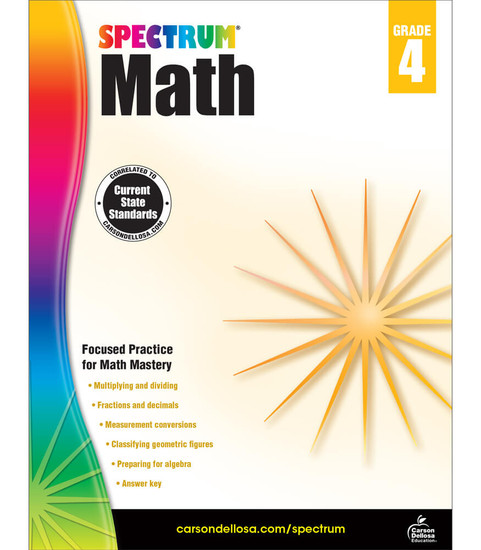 Spectrum® Spectrum Math Workbook, Grade 4 Parent