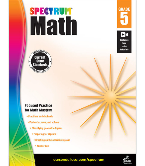 Spectrum® Spectrum Math Workbook, Grade 5 Parent