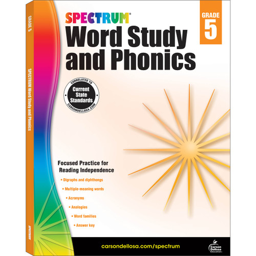 Spectrum Word Study and Phonics Workbook image