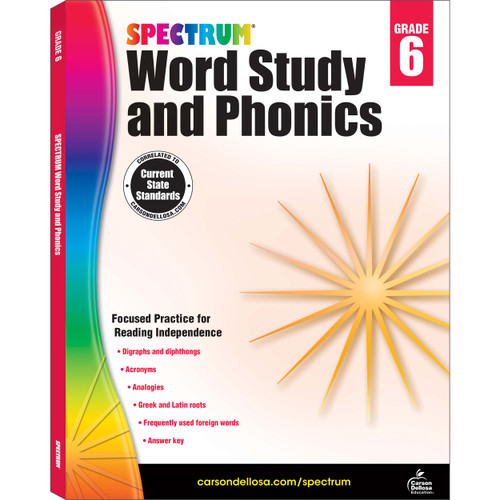 Spectrum Word Study and Phonics Workbook image