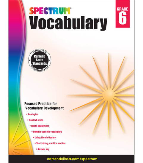 Spectrum® Spectrum Vocabulary, Grade 6 Parent