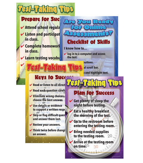 Language Arts Testing Tips Chart Set image