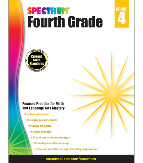 Spectrum Fourth Grade Workbook image