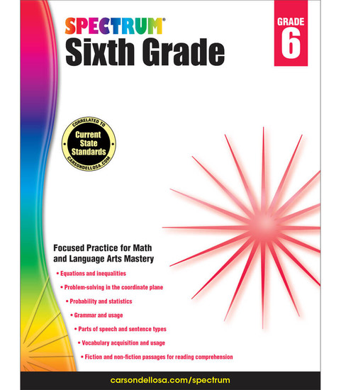 Spectrum Sixth Grade Workbook image