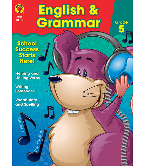 Brighter Child® English & Grammar Workbook, Grade 5 Parent