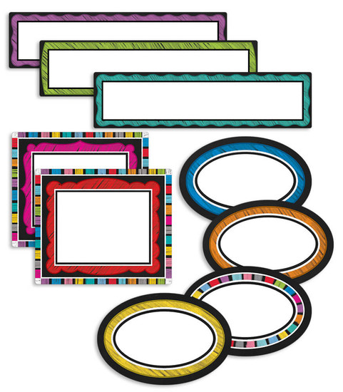 Colorful Chalkboard Classroom Management Mini Bulletin Board Set image