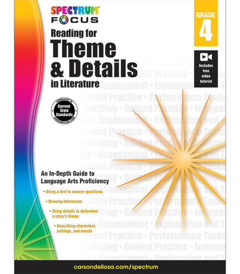 Spectrum Focus: Reading for Theme and Details in Literature Workbook image