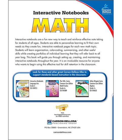 Grade 6 Interactive Notebooks: Math Resource Book eBook (PDF)