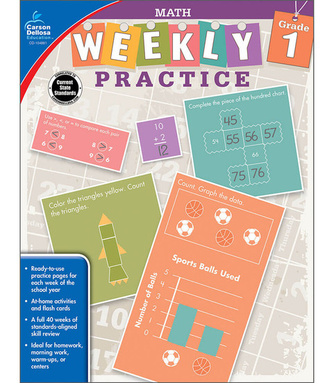 Weekly Practice: Math Workbook image
