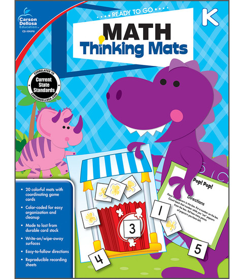 Carson-Dellosa Math Thinking Mats, Grade K Teacher