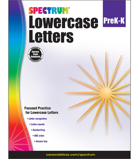 Spectrum® Lowercase Letters, Grades PK - K Parent