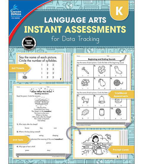 Language Arts Instant Assessments for Data Tracking Resource Book Grade K eBook (PDF)