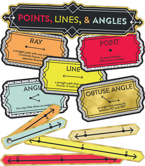 Points, Lines, and Angles Mini Bulletin Board Set image
