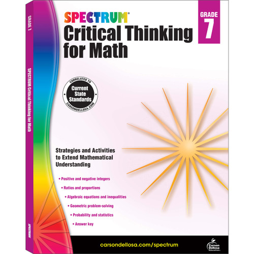 Spectrum Critical Thinking for Math Workbook image