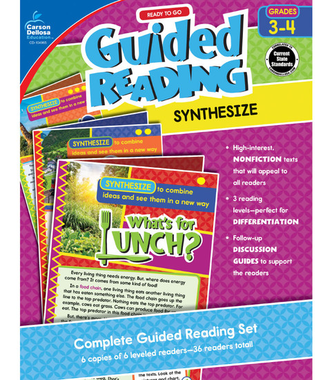 Carson-Dellosa Ready to Go Guided Reading: Synthesize, Grades 3 - 4 Teacher