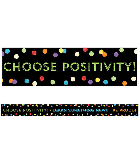 Think Positive Straight Bulletin Board Borders image