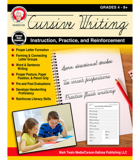 Mark Twain Cursive Writing: Instruction, Practice, and Reinforcement, Grades 4 - 9 Teacher