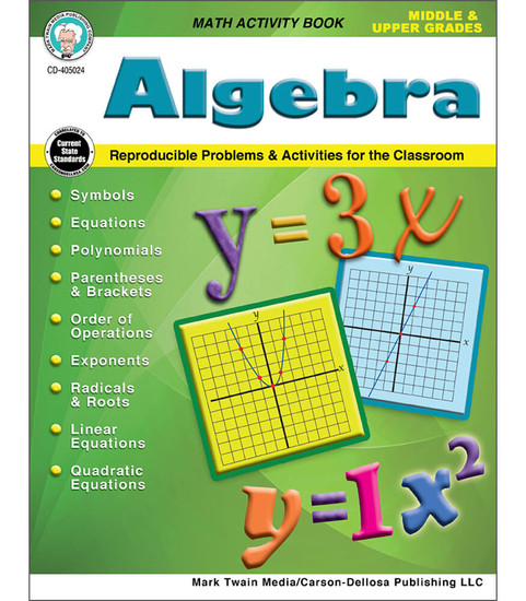 Algebra Math Activity Workbook image