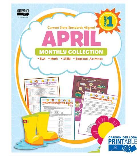 Carson-Dellosa April Monthly Collection, Grade 1 Teacher