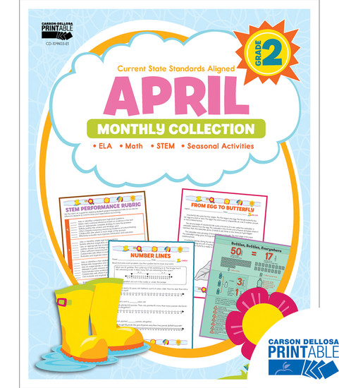 Carson-Dellosa April Monthly Collection, Grade 2 Teacher