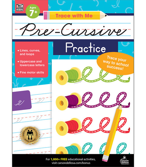 Trace with Me: Pre-Cursive Practice Activity Book image