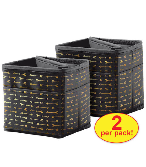 Tabletop Storage: Black with Gold Arrows Pocket Chart Storage image