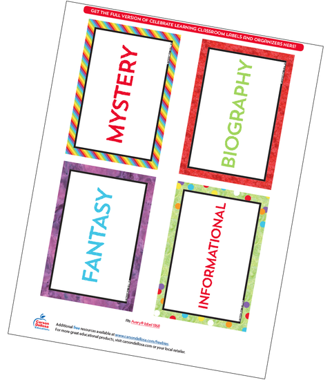 Free printable esl classroom labels