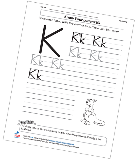 know your letters free printable carson dellosa