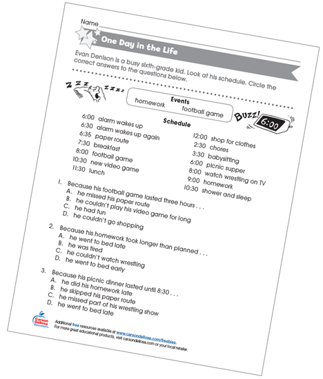 One Day in the Life Free Printable