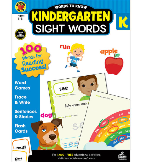 Brighter Child® Words to Know Sight Words, Grade K Parent